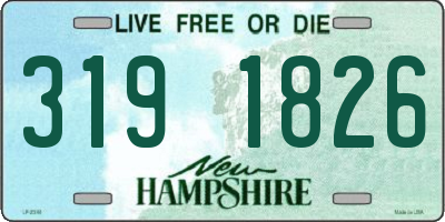 NH license plate 3191826