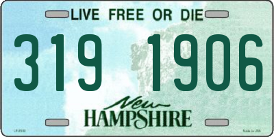 NH license plate 3191906