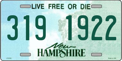 NH license plate 3191922