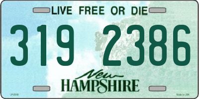 NH license plate 3192386