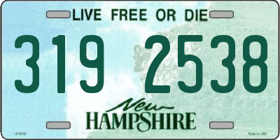 NH license plate 3192538
