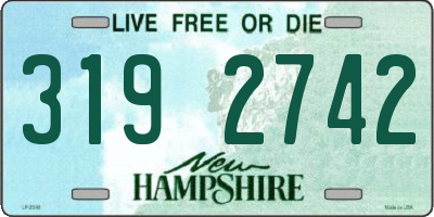 NH license plate 3192742