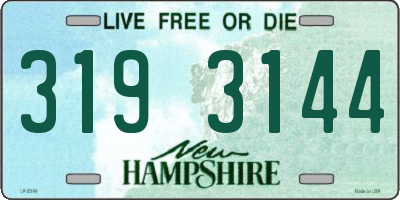 NH license plate 3193144