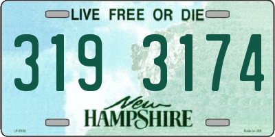 NH license plate 3193174