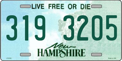 NH license plate 3193205