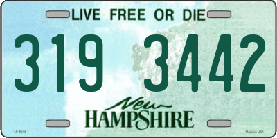 NH license plate 3193442