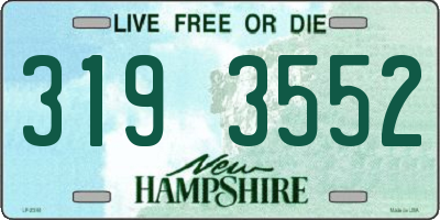 NH license plate 3193552