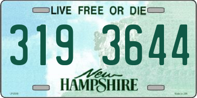 NH license plate 3193644