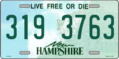 NH license plate 3193763