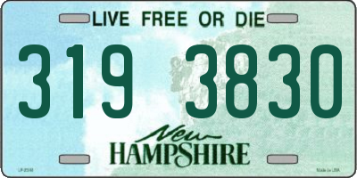NH license plate 3193830
