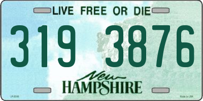 NH license plate 3193876