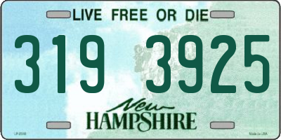 NH license plate 3193925