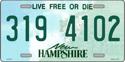 NH license plate 3194102