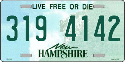 NH license plate 3194142