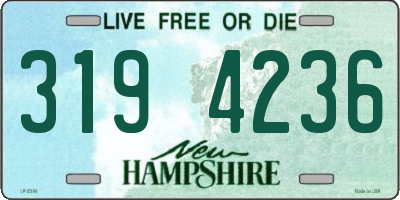 NH license plate 3194236