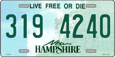 NH license plate 3194240