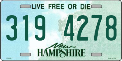 NH license plate 3194278
