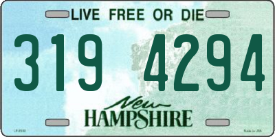 NH license plate 3194294