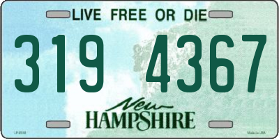 NH license plate 3194367