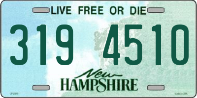 NH license plate 3194510