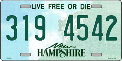 NH license plate 3194542