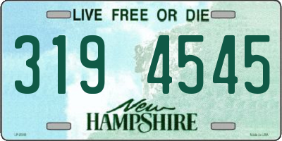 NH license plate 3194545