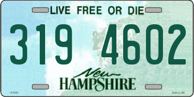 NH license plate 3194602