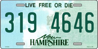 NH license plate 3194646