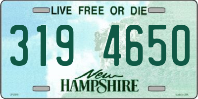 NH license plate 3194650