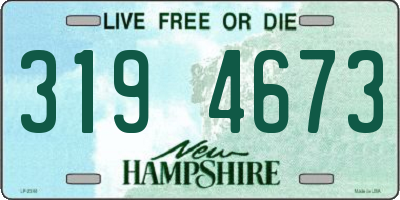 NH license plate 3194673