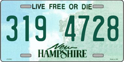 NH license plate 3194728