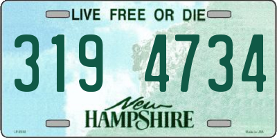 NH license plate 3194734