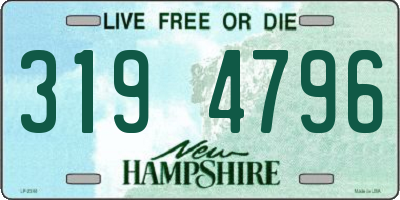 NH license plate 3194796
