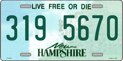 NH license plate 3195670