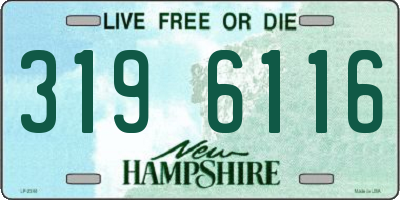 NH license plate 3196116