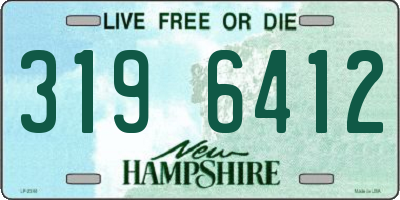 NH license plate 3196412