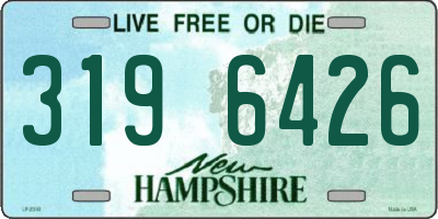 NH license plate 3196426