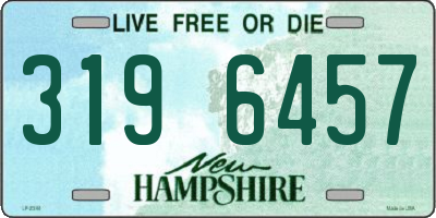 NH license plate 3196457