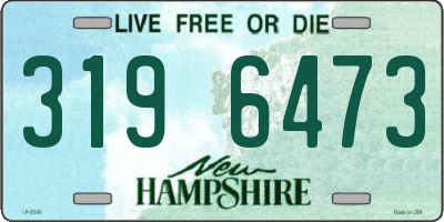 NH license plate 3196473