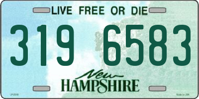NH license plate 3196583