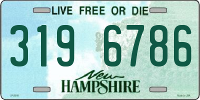NH license plate 3196786