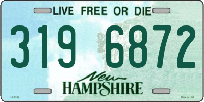NH license plate 3196872