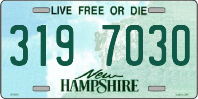 NH license plate 3197030