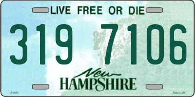 NH license plate 3197106