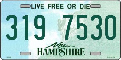 NH license plate 3197530