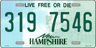 NH license plate 3197546