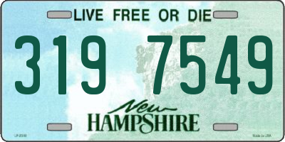 NH license plate 3197549