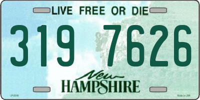 NH license plate 3197626