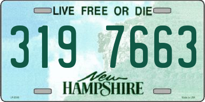 NH license plate 3197663
