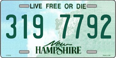 NH license plate 3197792